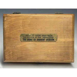 President Andrew Jackson - RARE Vintage Cedar Box Presidential Home Hermitage